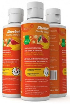 Гель для фторирования SHERBET APF с витамином Е, Свежее Манго, 500МЛ в интернет-магазине ФАРМГЕОКОМ!